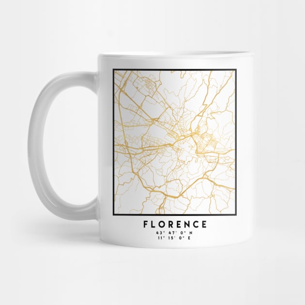 FLORENCE ITALY CITY STREET MAP ART by deificusArt